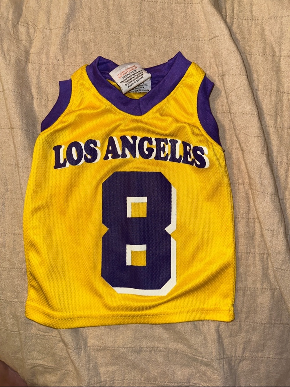 Los Angeles #8 Purple & Yellow Kids Basketball Jersey